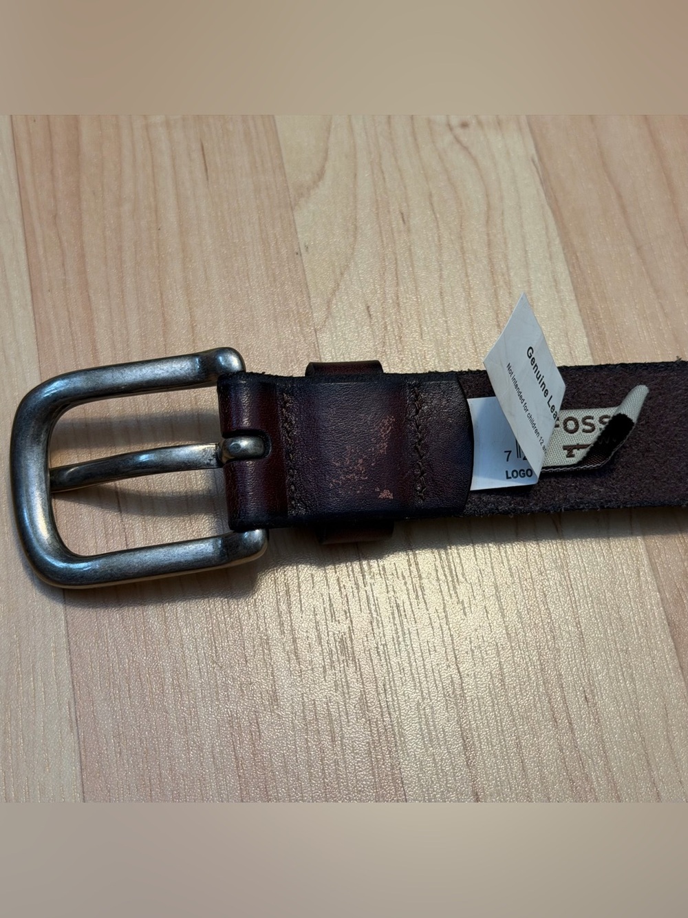 Fossil Classic Brown Leather Women's Belt 1954 Size Medium - Picture 4 of 4